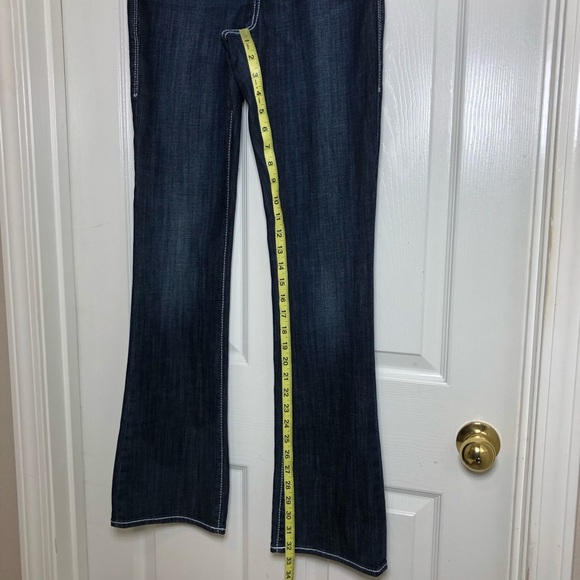 Rock & Republic Kasandra Embroidered Midrise Dark Blue  Wash Bootcut Jeans 4M - Picture 14 of 16